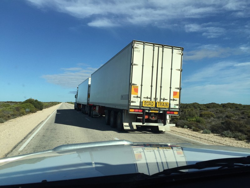 If a Road Train wants to pass you - he just does!!!!