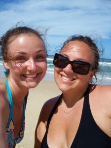 Sabrina and Me on the Sunshine Beach