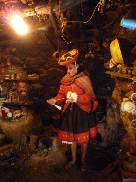 Quechua Lady weaving....