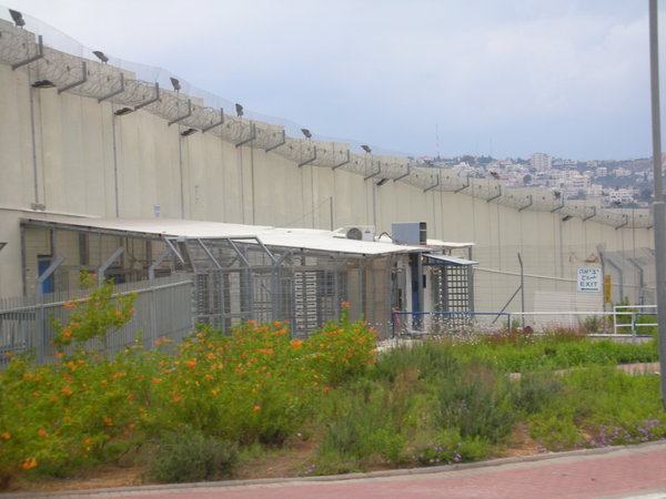 The security wall surrounding Bethlehem.