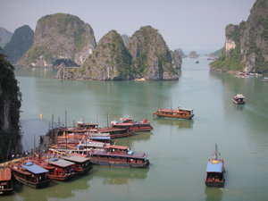 Chinese Junks in Halong Bay