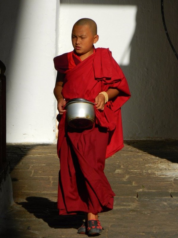 Novice monk at Punakha Dzong