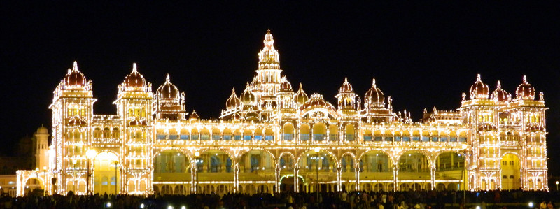 Mysore Palace illuminated