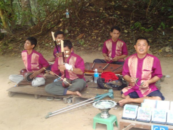 A band playing Khmer music