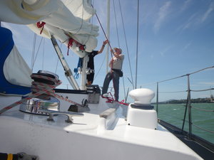 Hoisting sail