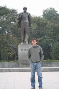 Lenin statue.