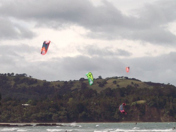 Kite Surfing at Orewa Beach