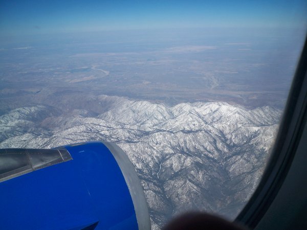 View over Nevada Desert from plane