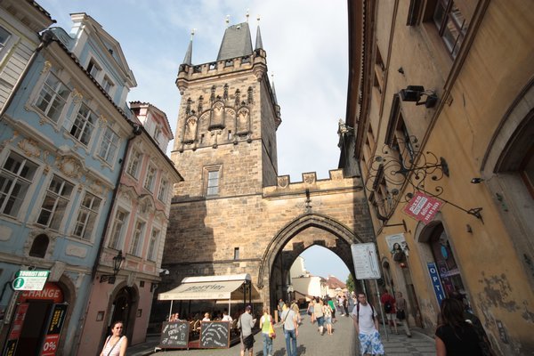 West end of the Charles Bridge