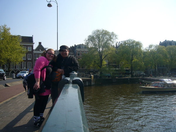 enjoying a day in amsterdam