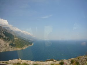 views of the Adriatic from the bus