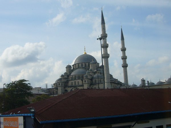 view of istanbul from our boat