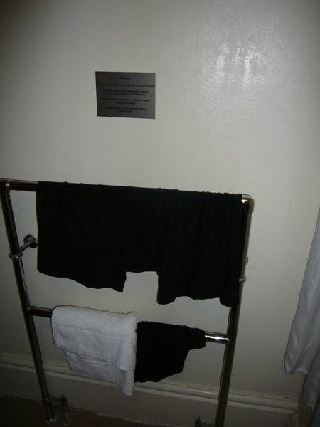 that's a towel warmer in the bathroom