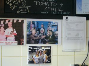 apparently the cafe owner had met Obama!