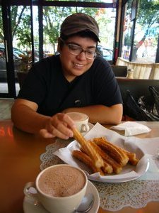 churros and caliente chocolate