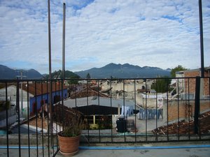 view of san cristóbal de las casas from our hostel