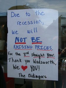 signs of the recession...