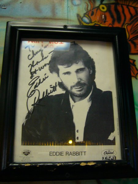 who wouldn't want eddie rabbit to make a guest appearance at their restaurant?