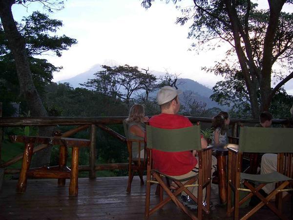 The lodge overlooking Mt Meru