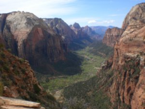 View from top of Angels Landing