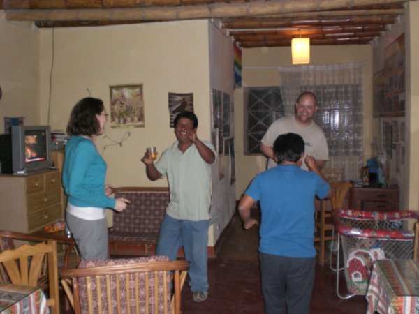 Impromptu Dancefloor at Hostel in Nazca