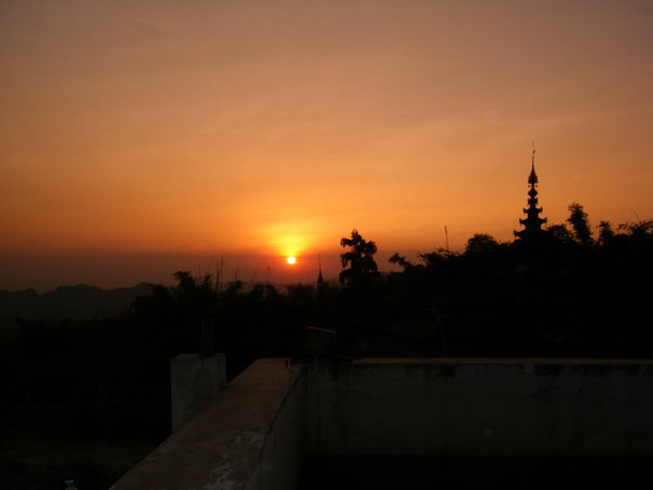 Sunset at monastery