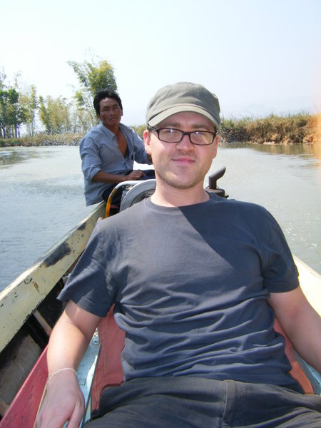 On the boat ride to Inle Lake
