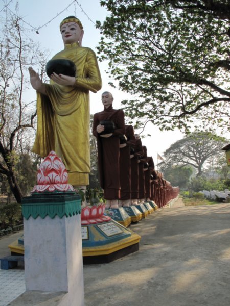 Buddha and monks, Bhamo