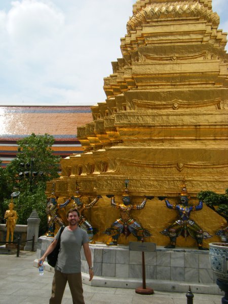 John with Phra Sri Ratana chedi, Grand Palace, Bangkok