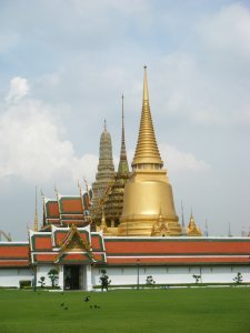 Three styles of Buddhist temple architecture