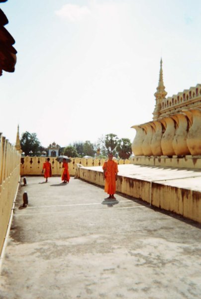 My monk friends at Pha That Luang, Vientiane