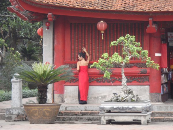 Pcture posing at the Temple of Literature