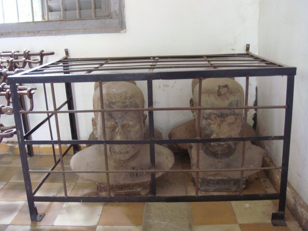 Busts of Pol Pot, leader of the Khymer Rouge