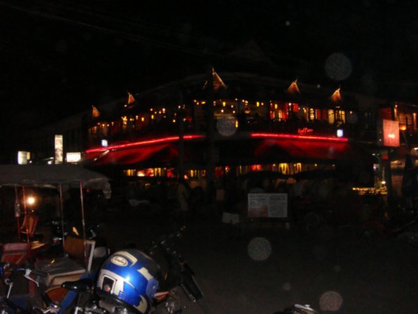 Restaurant alley in Siem Reap