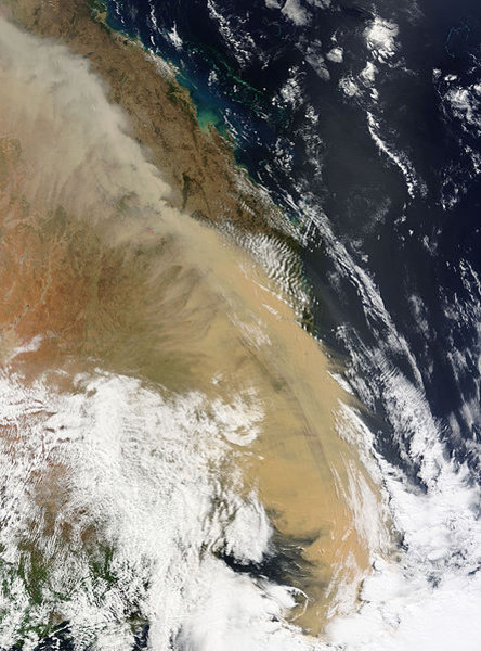 The Dust Storm over Australia