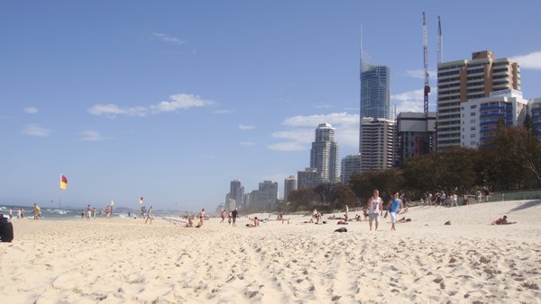 The beach at Surfer's Paradise