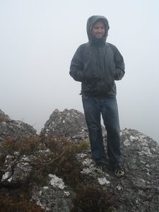 The climb up Mount Roland