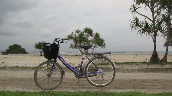 Bicycle near ocean