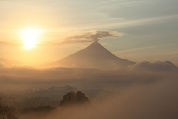 Mount Merapai at sunrise
