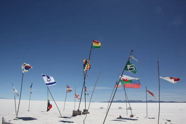 Flags on the Salt Flats