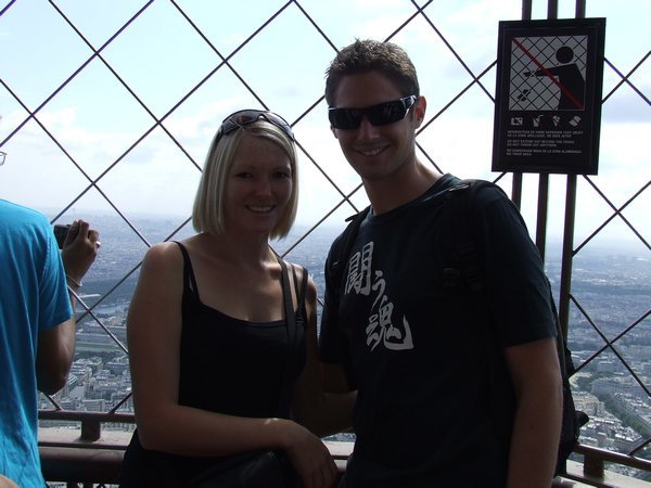The top of the Eiffel Tower