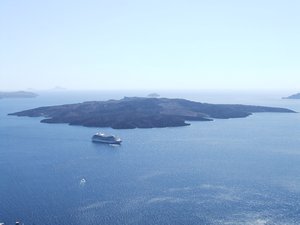 Santorini - view over the caldera