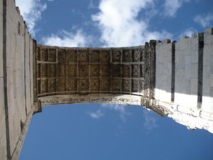 the top of the arch