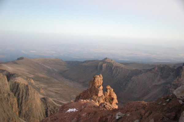 View from the summit down towards the Sirimon Route