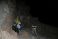 Taking a rest on the summit push in the middle of the night