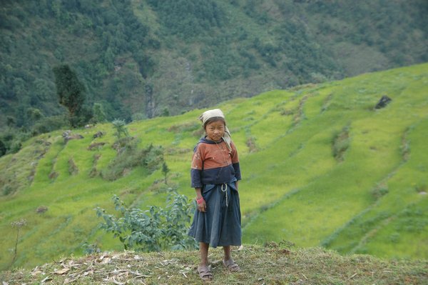 Nepali girl near Nunthala