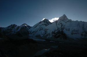 Changtse 7583 m.- Mt Everest 8848 m. - Nuptse 7861 m.