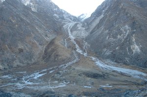 The valley going up to Kongma La Pass from Lobuche