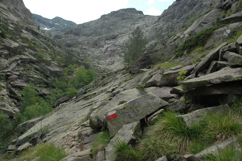 Steep and rocky ascent