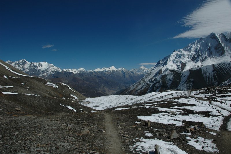 Looking east to the Manang side